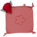 Doudou plat carr franck & fischer elphant rose mimi - doudou coton