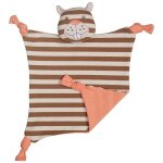 Doudou plat carré hochet apple park? castor biber coton bio - or Doudou plat carré hochet apple park? castor biber coton bio - or
