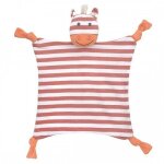 Doudou plat carré hochet apple park? poncho le poney coton bio - or Doudou plat carré hochet apple park? poncho le poney coton bio - or