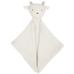 Doudou plat carr� lange mousseline de coton bio ch�vre albetta� 35cm