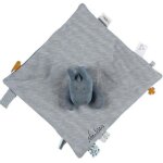 Doudou plat carr mouchoir coton bio ne paco bleu noukie's - bb b