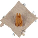 Doudou plat carré mouchoir coton bio Âne paco ocre noukie's® - bébé b Doudou plat carré mouchoir coton bio Âne paco ocre noukie's® - bébé b