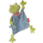 Doudou plat mouchoir sigikid® grenouille marinière green 27cm - d Doudou plat mouchoir sigikid® grenouille marinière green 27cm - d