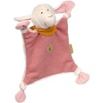 Doudou plat à n?uds bio sigikid® mouton velours de coton & vichy ro Doudou plat à n?uds bio sigikid® mouton velours de coton & vichy ro