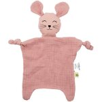 Doudou plat à n?uds coton bio souris apunt barcelona® - doudou bébé Doudou plat à n?uds coton bio souris apunt barcelona® - doudou bébé