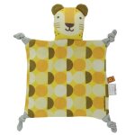 Doudou plat  n?uds coton naturel oeko tex lopard apunt barcelona
