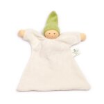 Doudou plat nanchen natur poupe coton bio eponge (kba) cru et ve