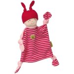 Doudou plat noeud poupée lutin roses 26 cm coton bio sigikid® - d Doudou plat noeud poupée lutin roses 26 cm coton bio sigikid® - d