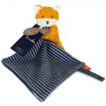 Doudou plat & pantin renard peluche15 cm ma�lou tradition� coton bio