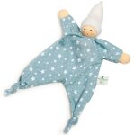 Doudou plat poupon mouchoir & noeuds nanchen natur coton bio (kba)