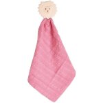 Doudou plat teether de dentition lion coton bio & caoutchouc naturel