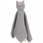 Doudou plat tricoté little chums chat lässig® 28cm coton bio gots - d Doudou plat tricoté little chums chat lässig® 28cm coton bio gots - d