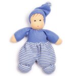Doudou poupe de chiffon nanchen natur poupon minimpschen coton bi