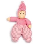 Doudou poupe de chiffon nanchen natur poupon minimpschen coton bi