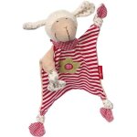 Doudou sigikid plat carr mouton colo 26 cm coton bio - doudou co