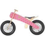 Draisienne dip dap� 12 pouces ours rose avec sacoche - draisienne bois