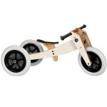 Draisienne volutive en bois wishbone bike 3 en 1 pingouin - d