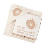 Drap de bain bébé bio cape avec capuche ourson wooly organic® coton b Drap de bain bébé bio cape avec capuche ourson wooly organic® coton b