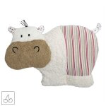Efie doudou bouillotte noyaux cerises hippopotame 32 cm - coton bio Efie doudou bouillotte noyaux cerises hippopotame 32 cm - coton bio