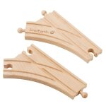 Everearth 2 rails aiguillages courbes pour circuit petits trains en
