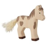 Figurine en bois animaux de la ferme le poulain debout holztiger�