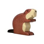 Figurine en bois animaux de la for�t castor 8cm holztiger� - jouets e