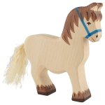 Figurine en bois cheval de trait 15cm holztiger - jouets en bois