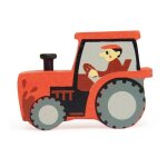 Figurine en bois de la ferme tracteur 8cm tender leaf toys - jouets