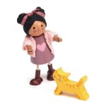 Figurine maison de poupes ayana et son chat tender leaf toys - j