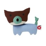 Franck & fischer hochet renard bleu 'philip' - doudou coton bio gots