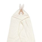 Grand drap de bain bio cape avec capuche lapin wooly organic® coton Grand drap de bain bio cape avec capuche lapin wooly organic® coton