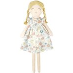 Grande poup�e de tissu fleurie georgia 40 cm coton bio albetta� - p