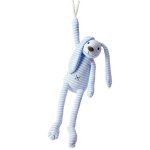 Happy horse lapin reece peluche musicale bleu34 cm - doudou lapin