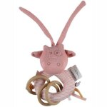 Hochet attache ttine & anneau de dentition coton bio & caoutchouc
