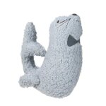 Hochet peluche avec grelot phoque l�ssig� 16cm coton bio l�ssig� - ho