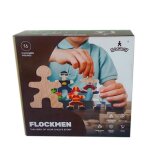 Jeu en bois construction montessori flockmen� 16 pi�ces avec s