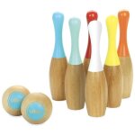 Jeu en bois quilles de bowling bicolores vilac® - jouets en bois Jeu en bois quilles de bowling bicolores vilac® - jouets en bois