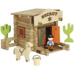 Jeu de construction en bois far west sherif office 80 pièces Jeu de construction en bois far west sherif office 80 pièces
