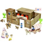 Jeu de construction en bois jeujura® far west le fort 200 pièces | r Jeu de construction en bois jeujura® far west le fort 200 pièces | r