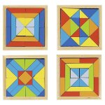 Jouets en bois 4 puzzles tangram attrimaths monde des formes goki� -