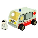 Jouets en bois ambulance i'm toy� - porteur en bois