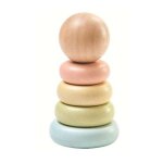 Jouet en bois anneaux  enficher pastel plantoys - jouet en bois b