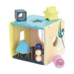 Jouet en bois boite  formes d'veil sensoriel vilac canope - jou