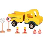 Jouets en bois camion de chantier avec panneaux goki - jouets en bois