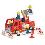 Jouet en bois camion de pompier tender leaf toys - jouets en bois