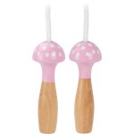 Jouet en bois corde  sauter rose  pois vilac - jouets en bois fr
