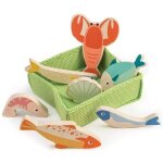 Jouet en bois dinette marchande panier poissonnier tender leaf toys