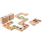 Jouets en bois dominos fruits & l�gumes planwood - jouets plantoys