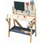 Jouets en bois grand tabli de bricolage pastel avec outils