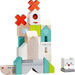 Jouet en bois jeu de construction 31pcs chien & chat haba - jouet